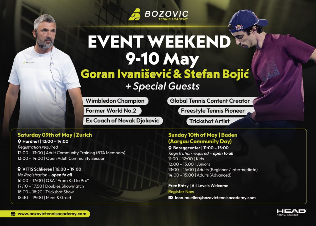 BTA Event Weekend 2026 with Goran Ivanisevic & Stefan Bojic - Bozovic ...